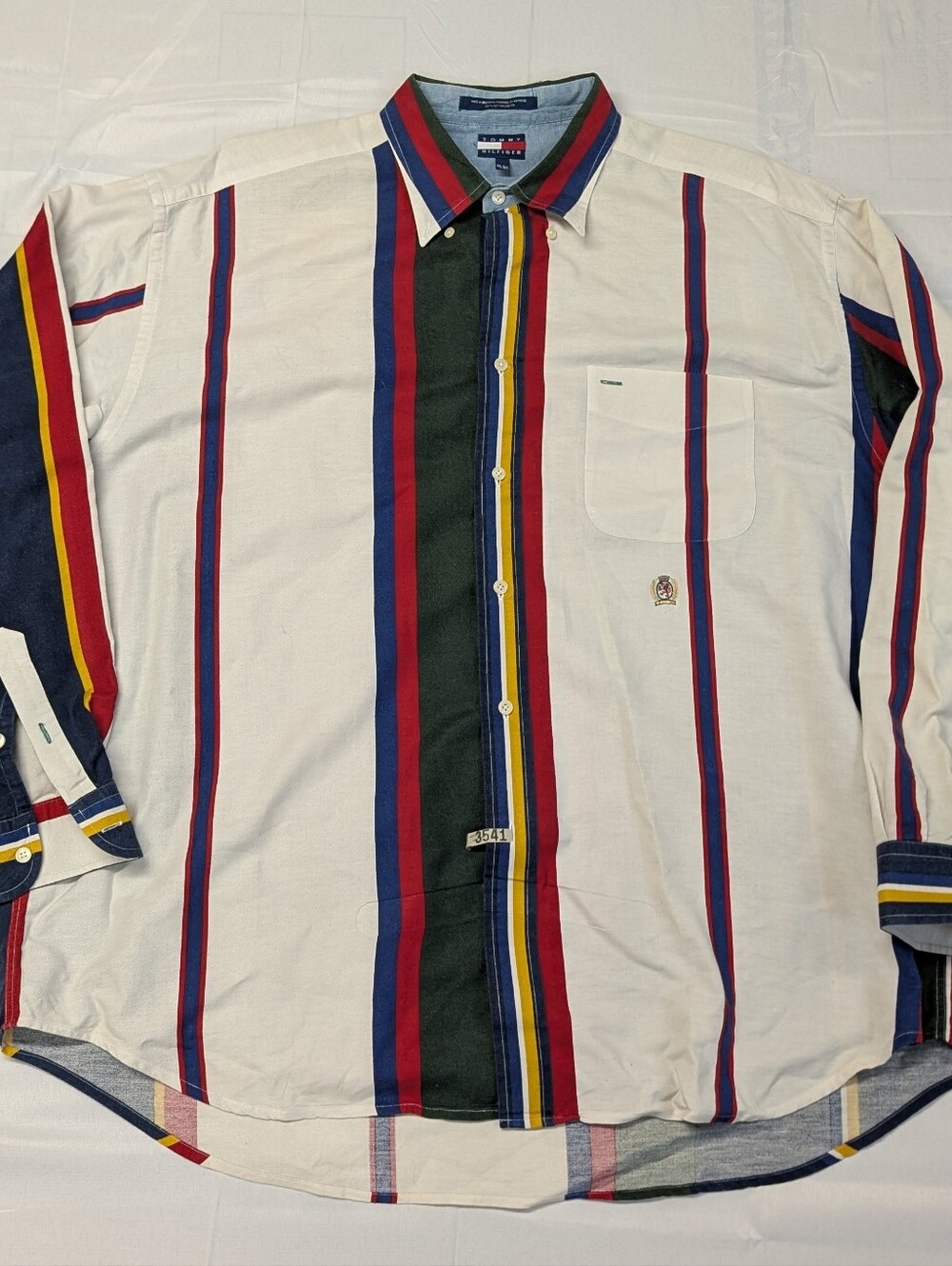 Tommy Hilfiger Men’s Multicolor Vertical Stripe Button-Down Shirt